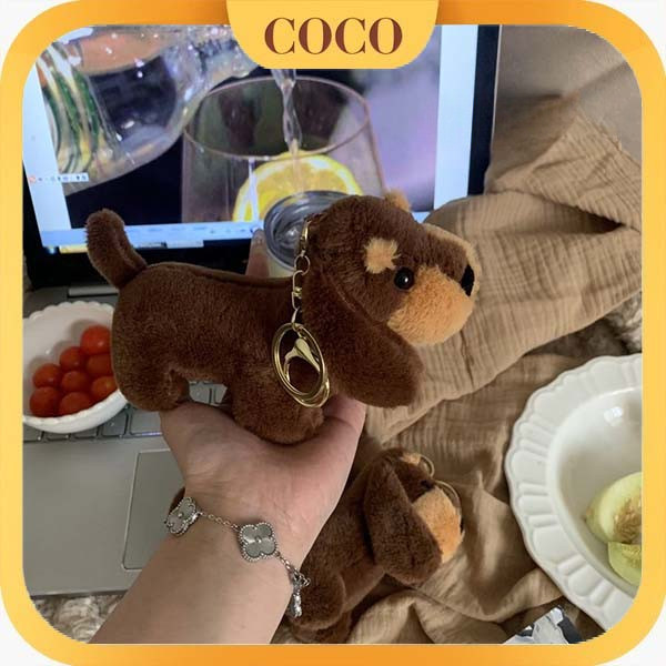 Dachshund gantungan kunci lucu Anjing Keychain Boneka DOG Liontin Tas