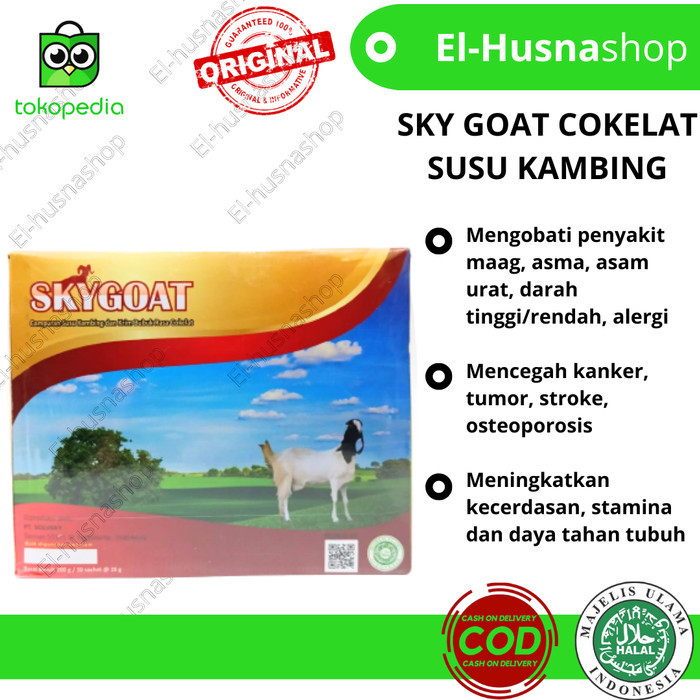 

Sky Goat Susu Kambing Etawa Rasa Cokelat 10 Sachet Susu Bubuk Asli