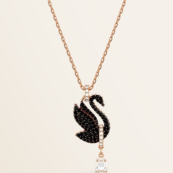 swarovski swan kalung angsa hitam  selangka kalung khusus