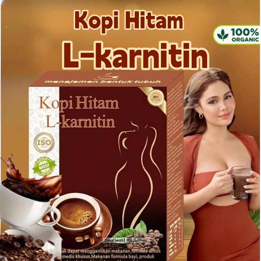 

3g x 20pcs 1 Kotak KOPI HITAM L-KARNITIN KOPI DIET ENZIM PELANGSING TUBUH PENGHANCUR LEMAK