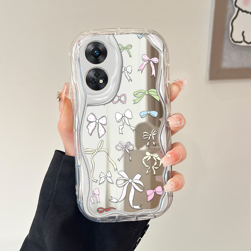 OPPO Reno 8 T Butterfly Bow Mirror Phone Casing Cermin Case HP Softcase 5276 JZ