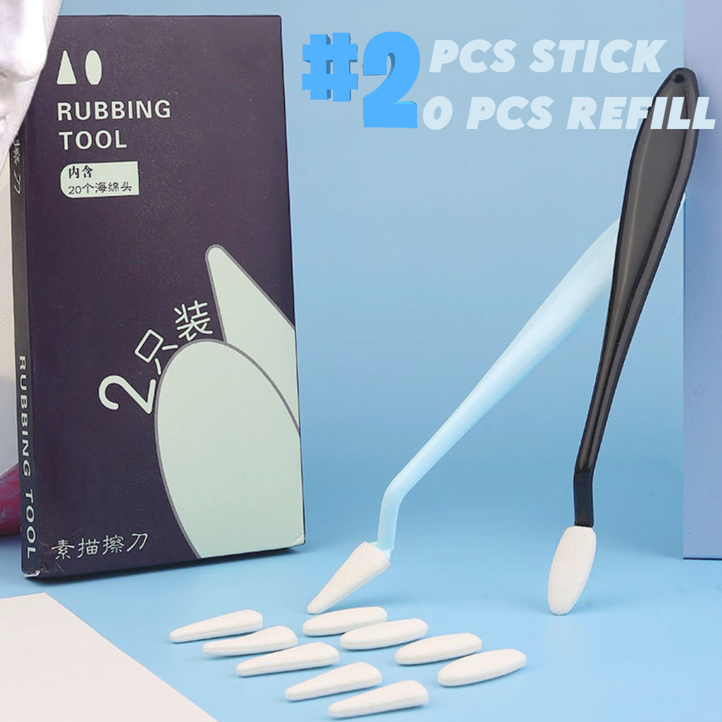 

SET ALAT BLENDING SKETSA LUKISAN GAMBAR ISI 2 TOOLS KNIFE + 20 REFILL / BLENDING ART BRUSH