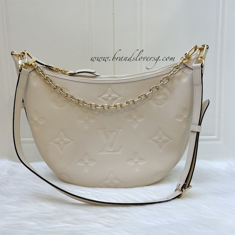 (Pre-loved) LV Loop Hobo in Creme Empreinte Leather and GHW (With Detachable Pouch)