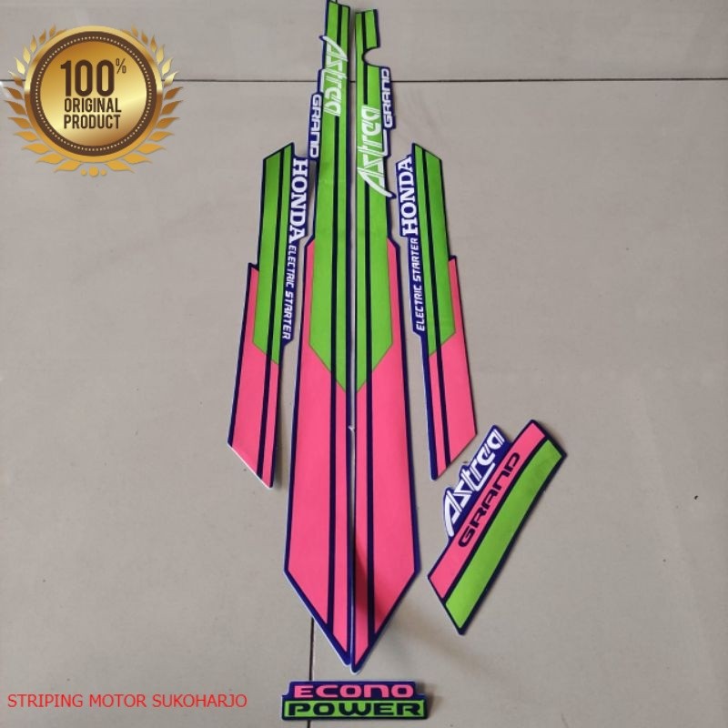 (ORI) STRIPING HONDA ASTREA GRAND BULUS KAPSUL LIST BODY 1992 1993 pink  kualitas original