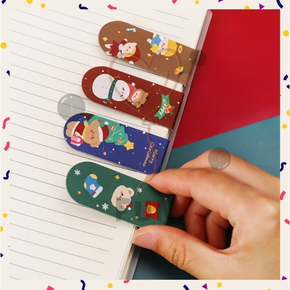 

FF PROMO - Pembatas buku magnet cute pet bookmark nice christmas natal viral