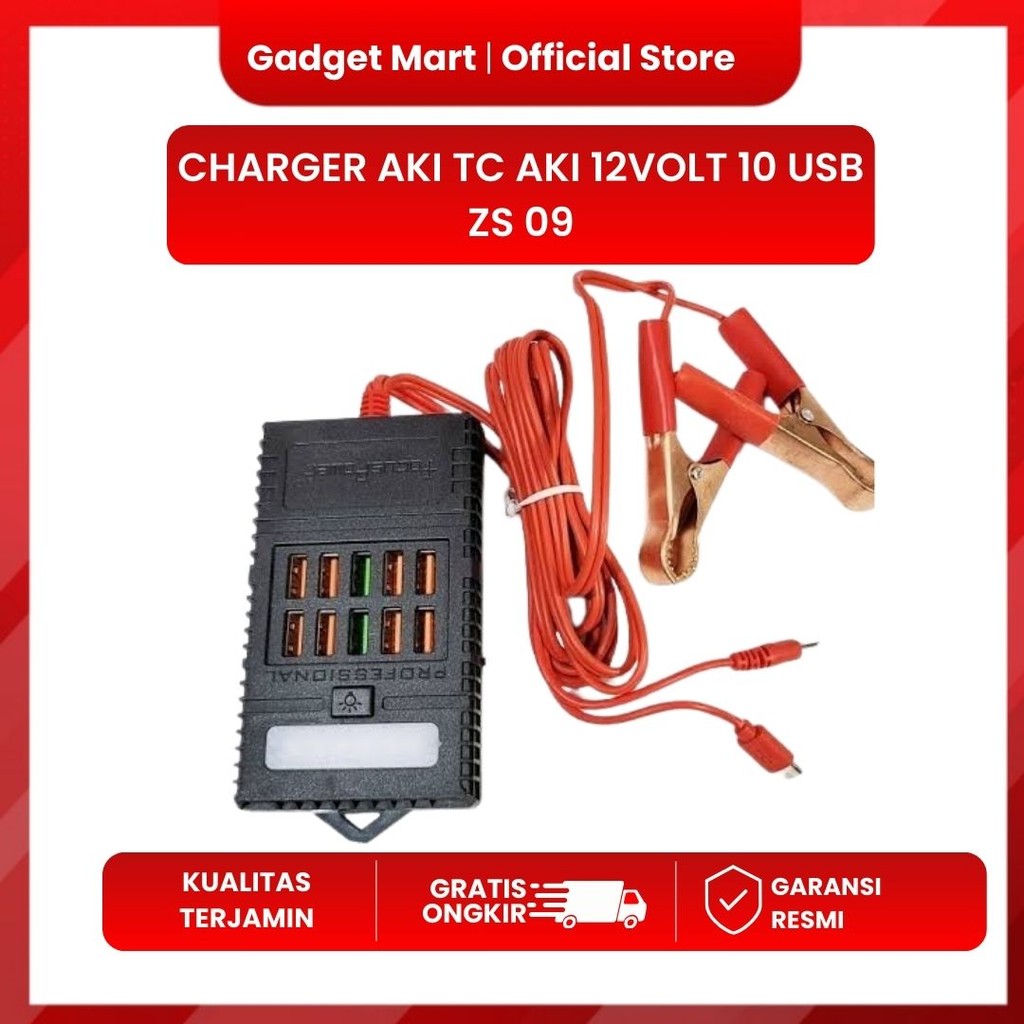 CHARGER AKI TC AKI 12VOLT 10 USB ZS 09
