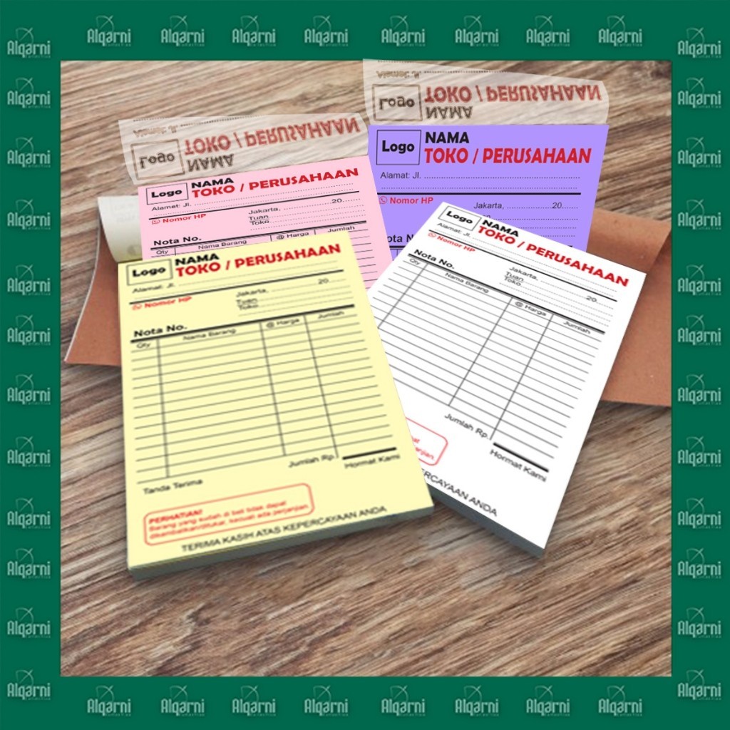 

Cetak Nota / Cetak Nota / Cetak Kwitansi / 1 Ply / 2 Ply / 3Ply, A6 10x15cm (CUSTOM) Murah