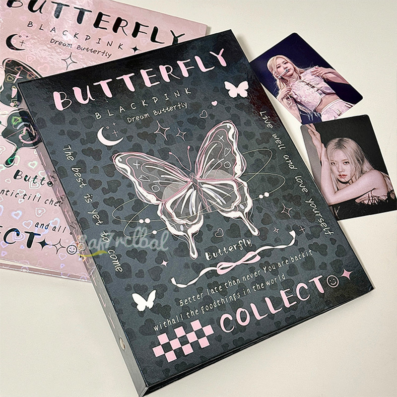 Ziplock Binder A5 Ziplock Binder A6 Cardbag Binder Cover Binder A5 6 Rings Butterfly Album Kpop Hard