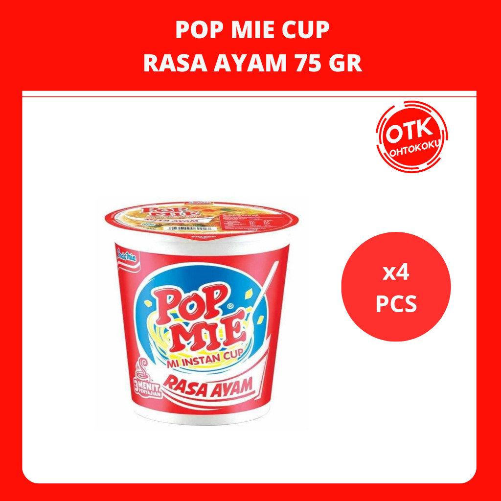 

Pop Mie Mi Instan Cup Rasa Ayam 75 gr x 4 pcs