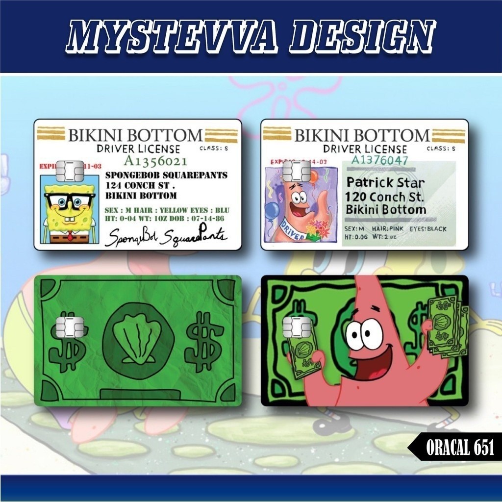 

Stiker Atm Garskin Skin Card Atm Spongebob Petrick Sticker Kartu Atm Bca-Bri-Mandiri-Debit-Credit-E-money-Flazz