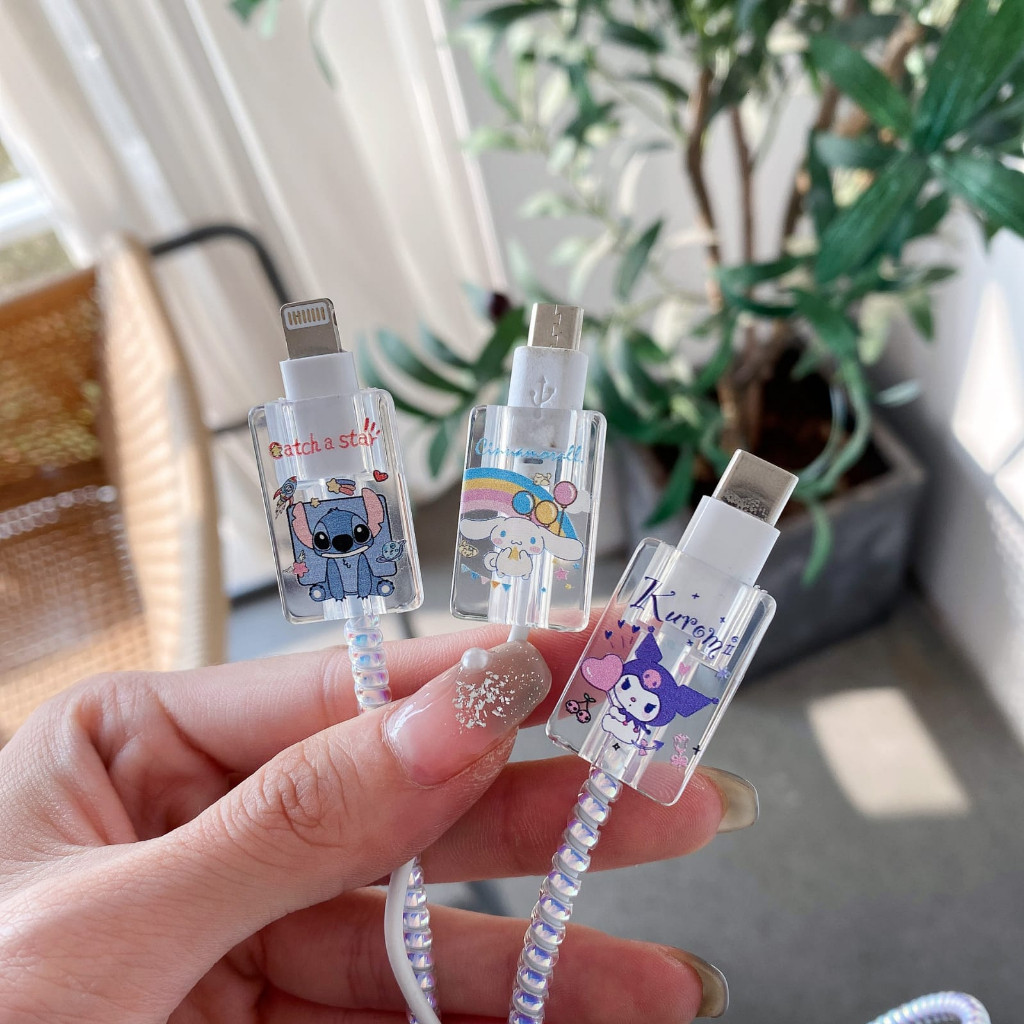 Pelindung Ujung Kabel Charger KAWS CARTOON Cable Data iPhone Android USB tab C TYPE C TYPE USB Prote