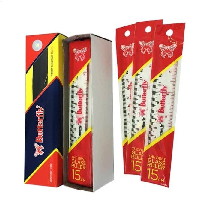 

Penggaris/Mistar Butterfly Ukuran 15cm SHABG