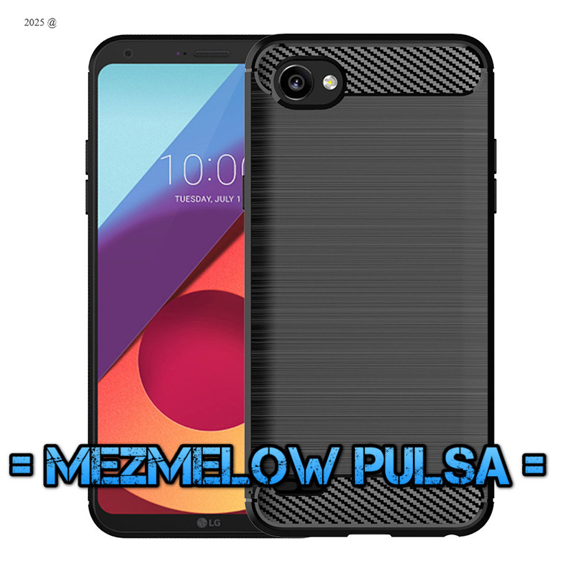 Case Fiber Carbon Silicone Casing Caseng Softcase LG Q6 / LG Q6 PLUS