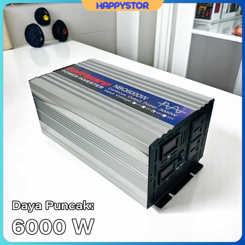 Taffware Power Inverter Mobil Pure Sine Wave DC 48V to AC 220V 6000W - NBQ6000W