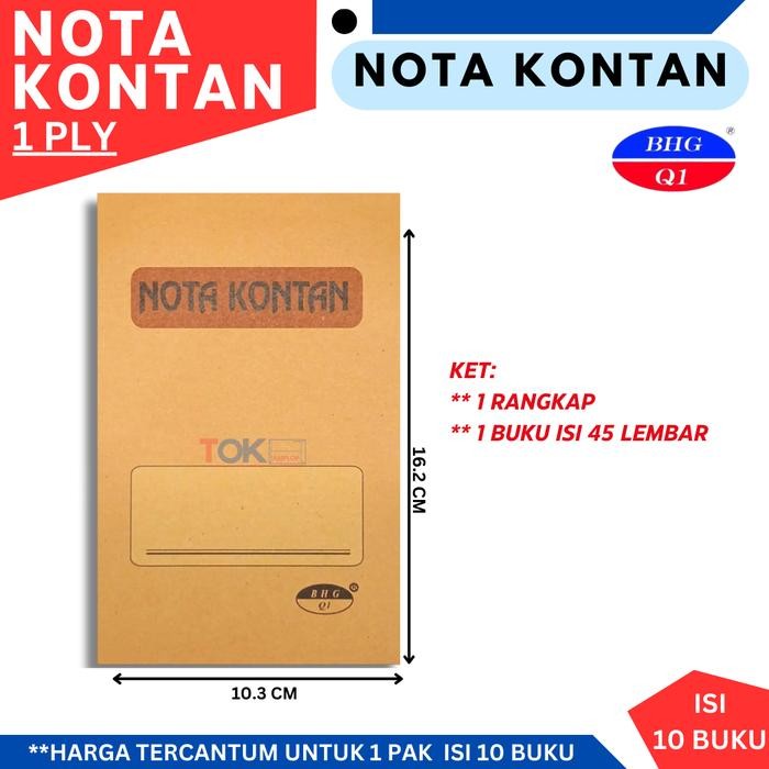 

TERLARIS! BUKU NOTA KONTAN 1 PLY / RANGKAP 1 - NotaKontanBHG