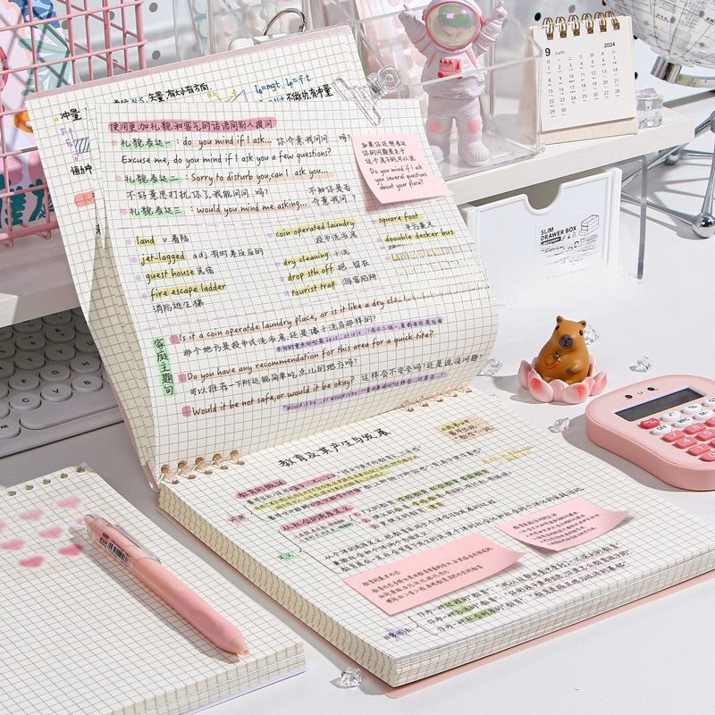 

Notebook B5 Aesthetic Binder 360 Derajat Buku Diary Notepad Korea Buku Catatan Flip Vertikal Lucu Stationery Alat Tulis For Student Back To School Office Stationery