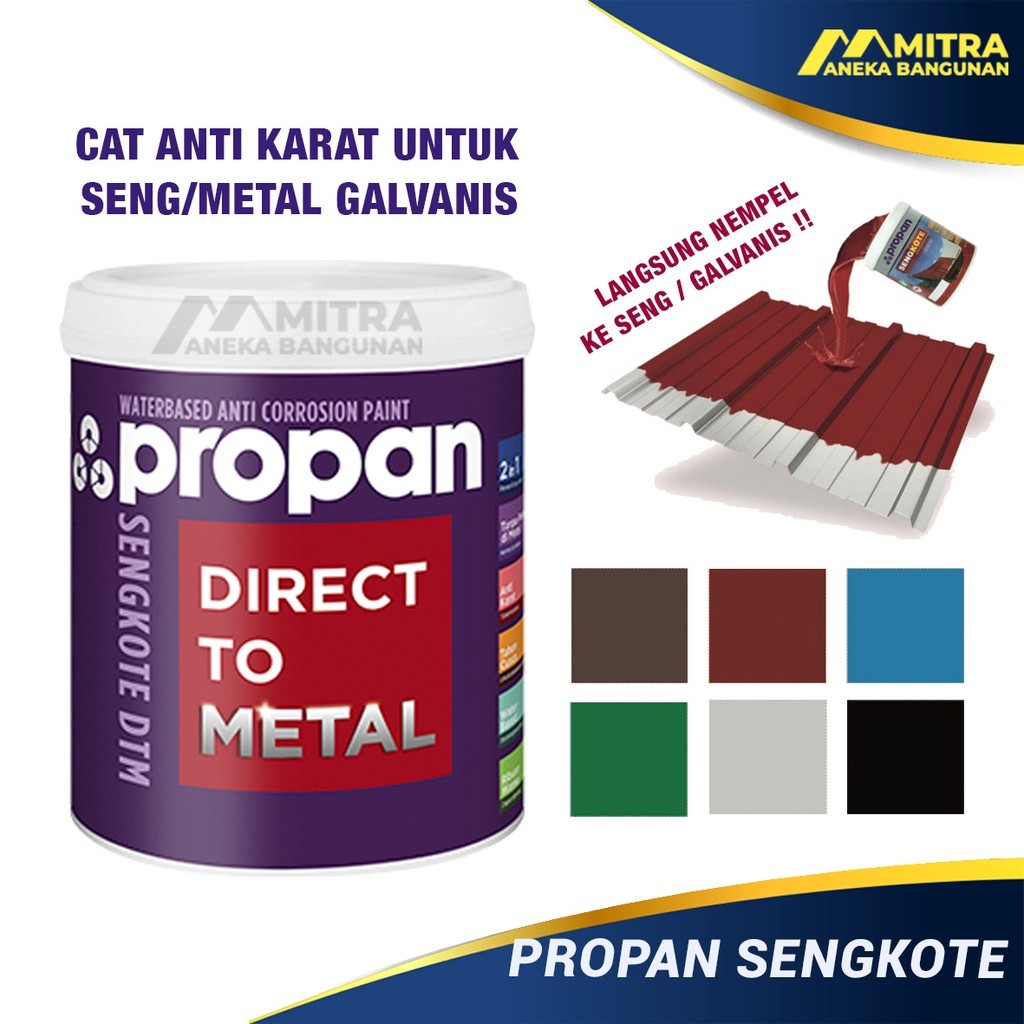 Terlaris [BISA REQUEST] PROPAN SENGKOTE 1 KG CAT ANTI KARAT UNTUK SENG METAL GALVANIS SPANDEK BONDEK