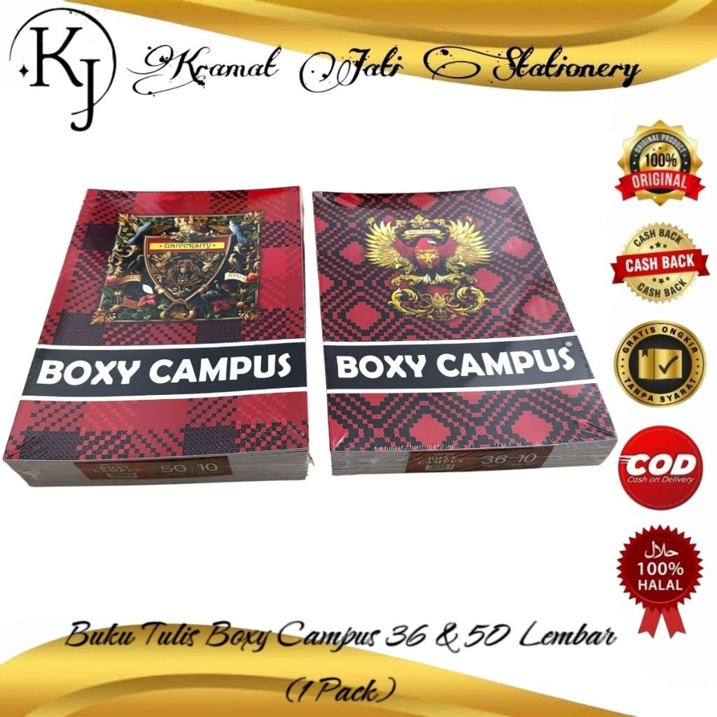 

Buku Tulis Panjang/Buku Tulis Besar Bio Boxy Campus 50 Lembar Isi 10 Buku (1 Pack)