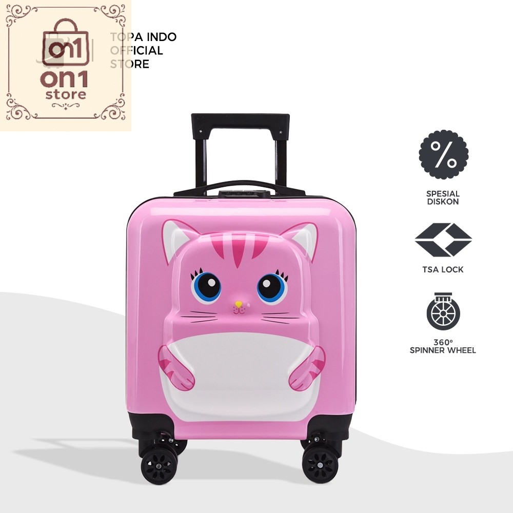 Koper Anak Murah /  Koper Kabin &  Bagasi Koper Karakter Anak Troli Roda 4 Ukuran 18Inch Kabin