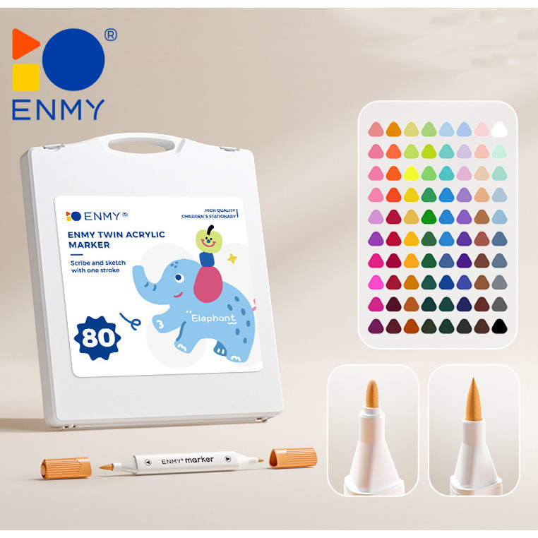 

ENMY 80warna Acrylic Paint Marker Set with Dual Tip