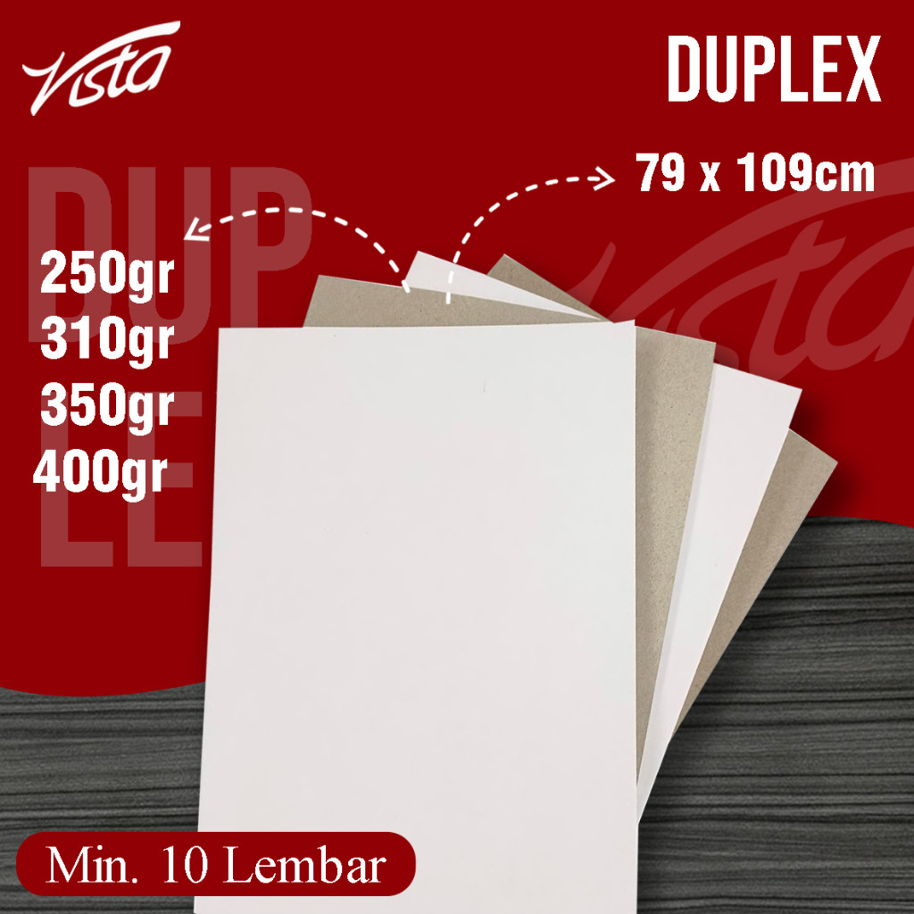 

Kertas Duplex 250gr, 310gr, 350gr, 400gr Ukuran 79x109cm