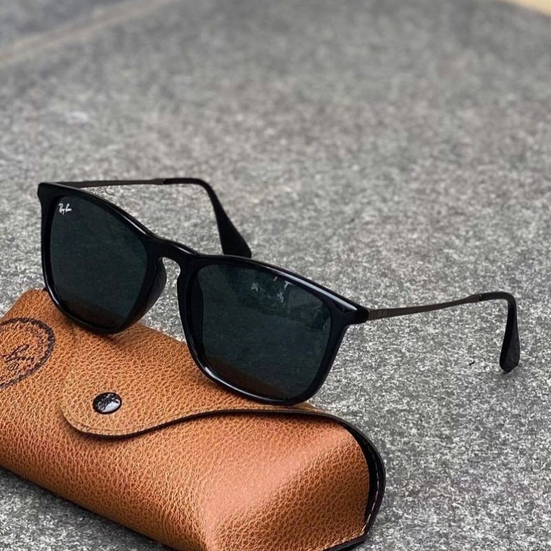Kacamata RAYBAN CHRIS RB4187 Lensa Kaca Black Glossy