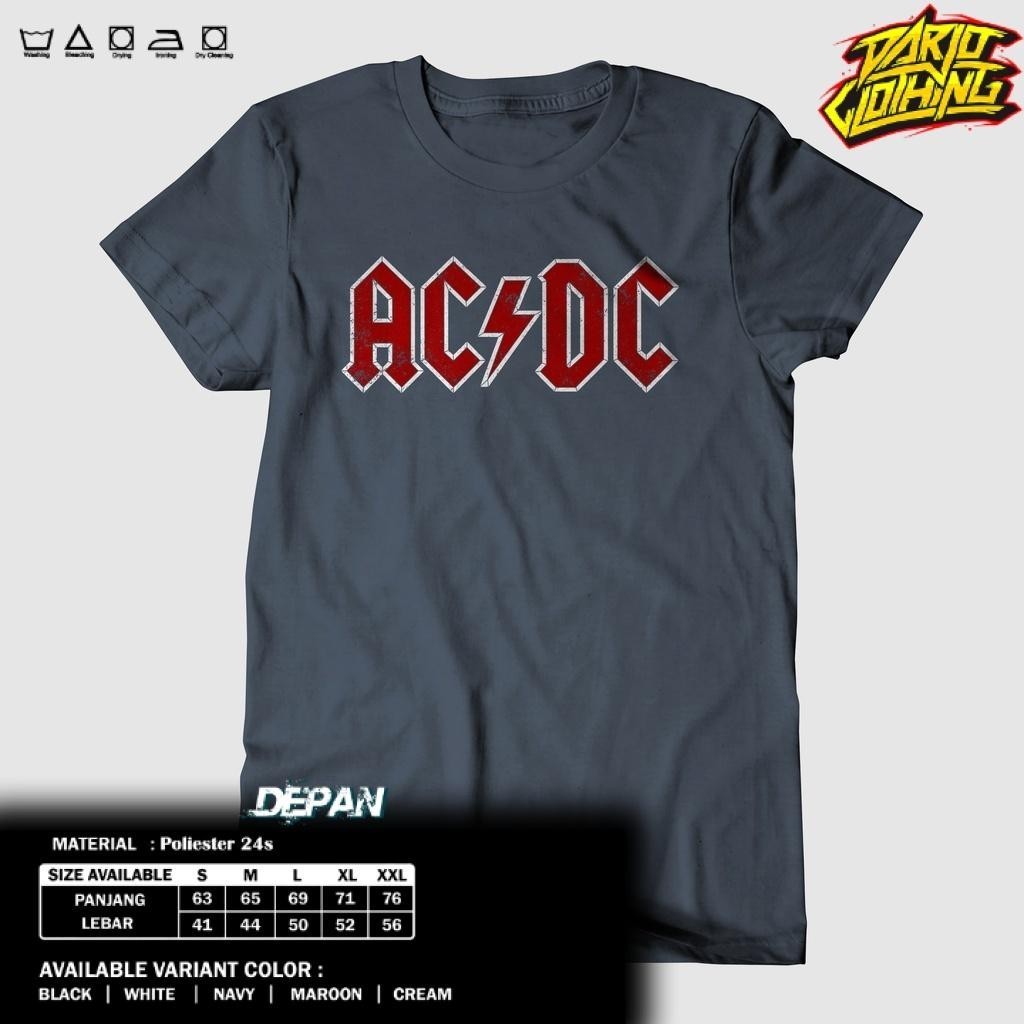 Kaos DarjoClothing - KAOS BAND - KAOS ACDC- KAOS DARK GREY - BAJU ACDC MAROON - BAJU MUSIK ROCKMETAL
