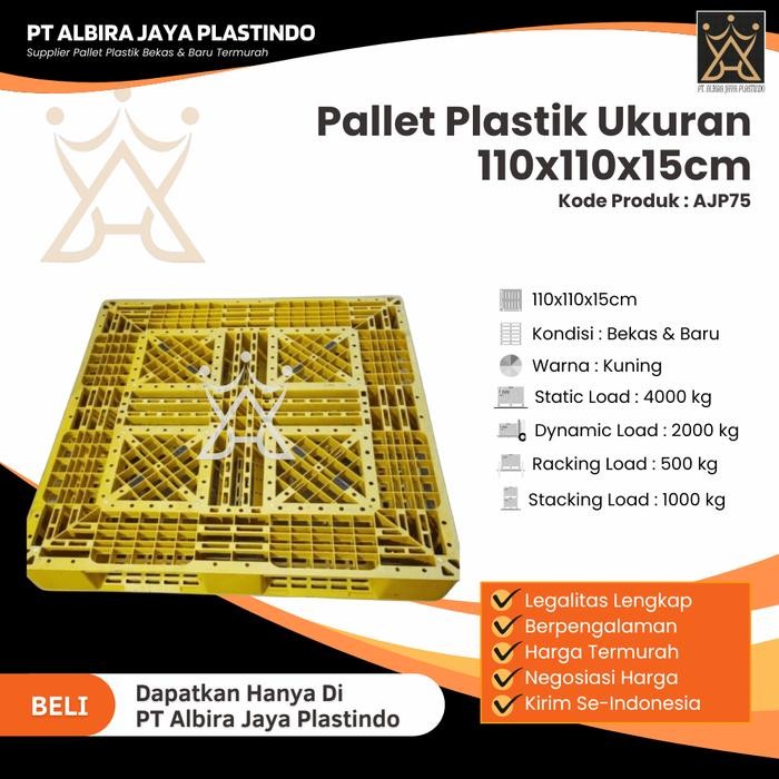 

Pallet Plastik Baru & Bekas 110x110x15cm [AJP75]