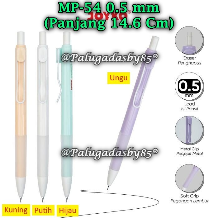 

(1 Biji) Pensil Mekanik JOYKO MP-54 0.5 mm / Mechanical Pencil Joyko MP-54 0.5 mm (1 Biji)