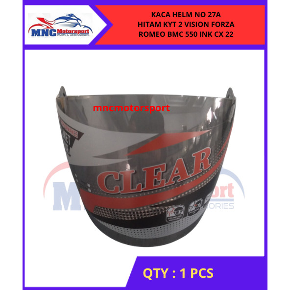 KACA HELM NO 27A HITAM KYT 2 VISION FORZA