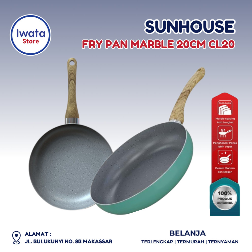 SUNHOUSE MARBLE FRY PAN 20CM CL20