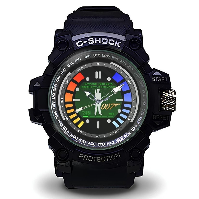 Jam Tangan  GOLDEN EYE 007 JAMES BOND Sport Analog Quartz Premium Terbaru Hitam