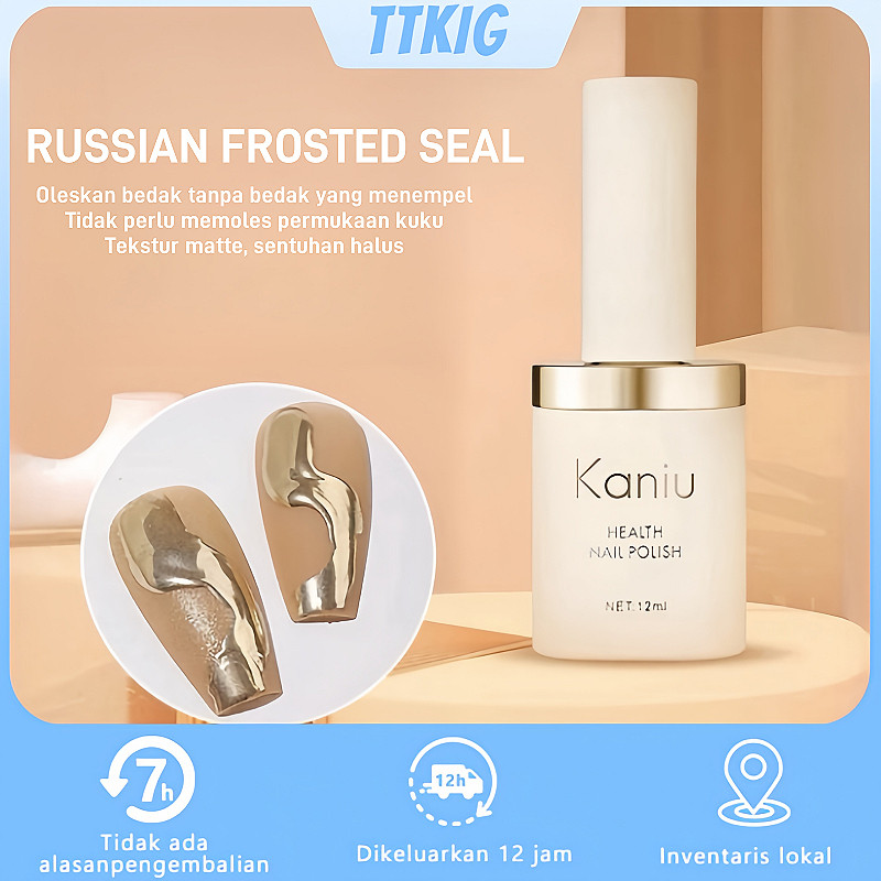 KANIU Frosted Matte Chrome Top Coat 12/15ml / KANIU Russian Frosted Seal / Nail Art Frosted Matte Ch