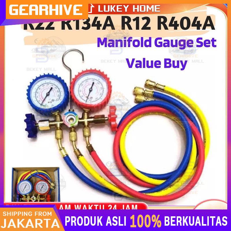 BRASS DOUBLE MANIFOLD MULTI ONE COOL PENGISIAN GAS DINGIN AC MOBIL AC KULKAS AC RUMAH