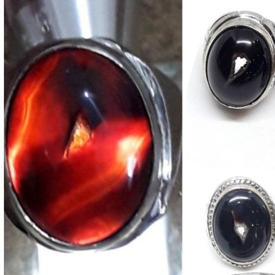 Batu cincin Yaman wulung combong