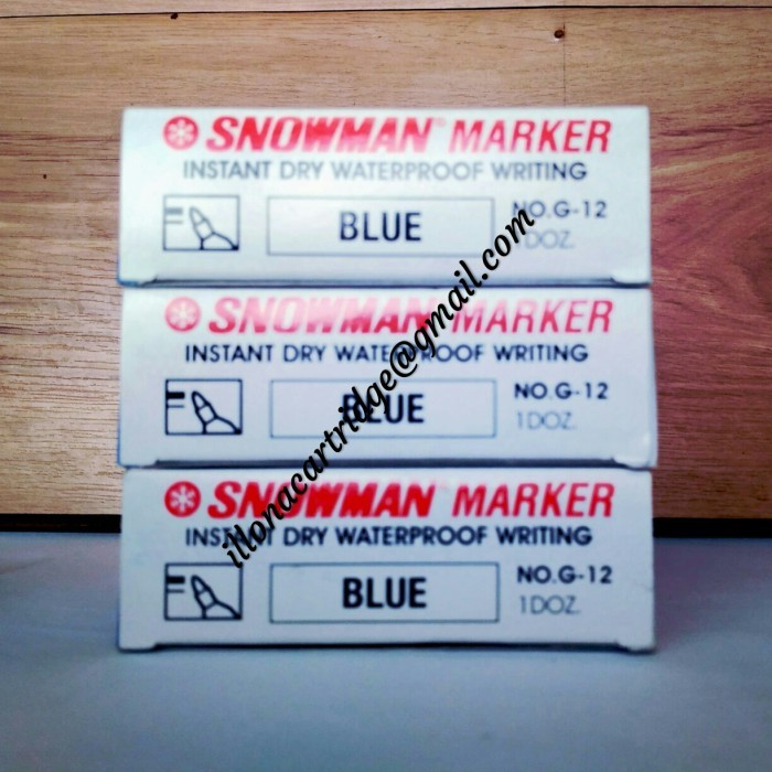 

[New Arrival] spidol snowman permanen G12 BLUE (1 losin) original
