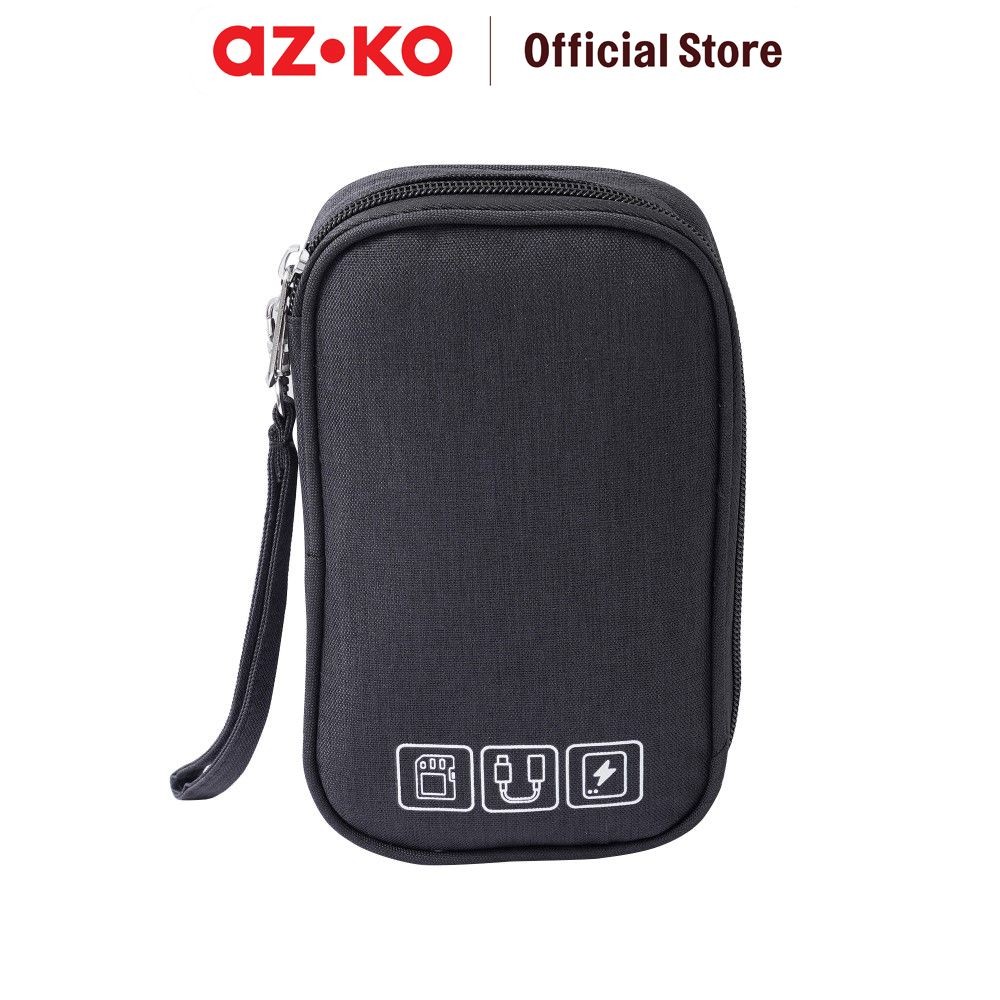 AZKO Passport Ukuran S Tas Organizer Perangkat Digital Pouch Kabel Charger Handphone Laptop Tempat S