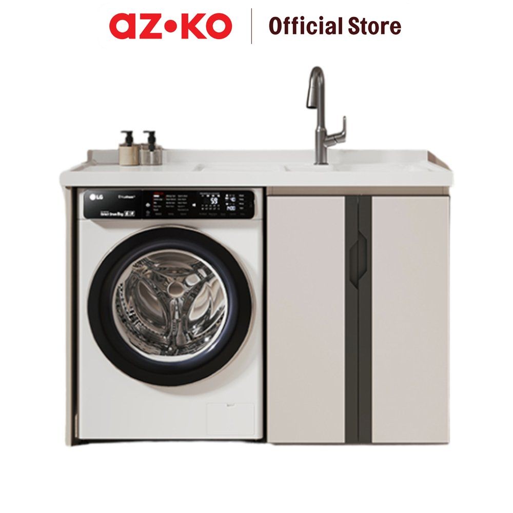 AZKO Acroz Zora Set Kabinet Laundry Alumunium - Putih Lemari Kabinet Tempat Cuci Baju Cabinet Penyim