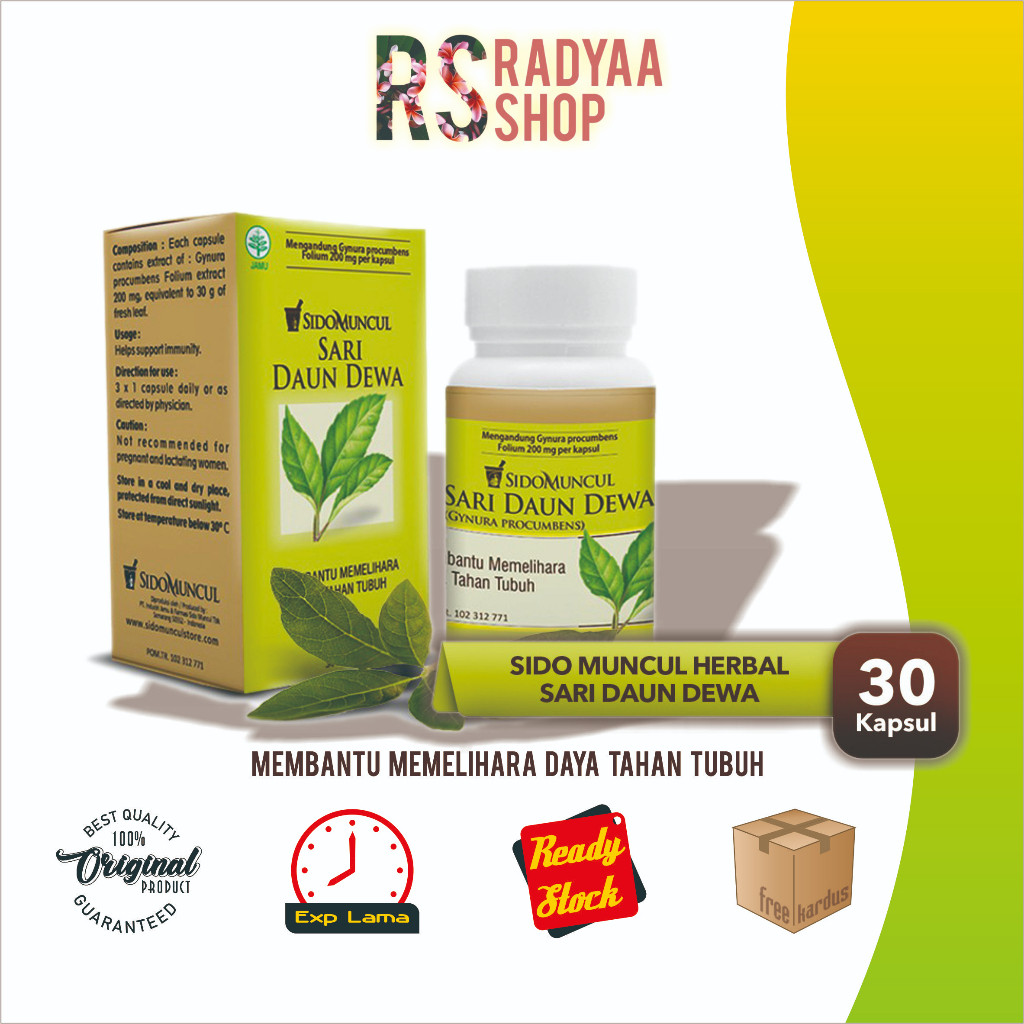 

Sido Muncul Herbal Sari Daun Dewa 30’k - Membantu Memelihara Daya Tahan Tubuh