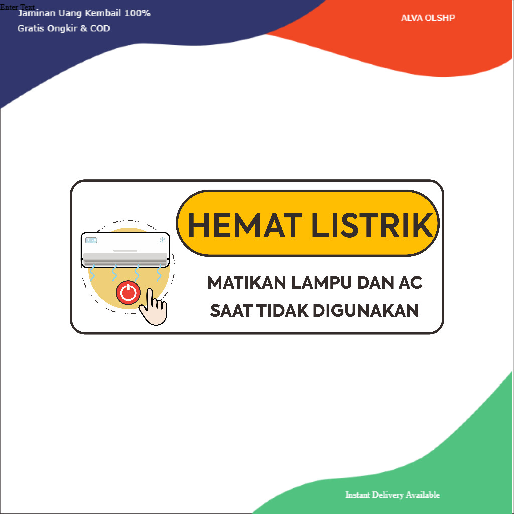 

STIKER HEMAT LISTRIK | STICKER SAVE ENERGY