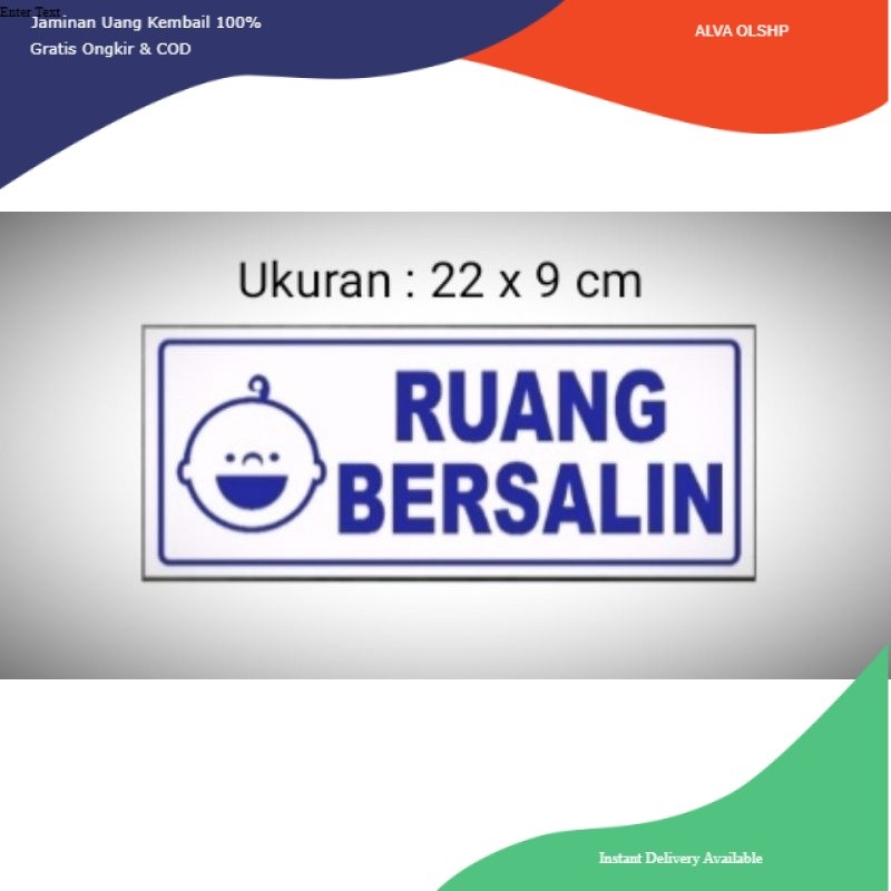 

Sign sticker "Ruang Bersalin" stiker tulisan ruang bersalin
