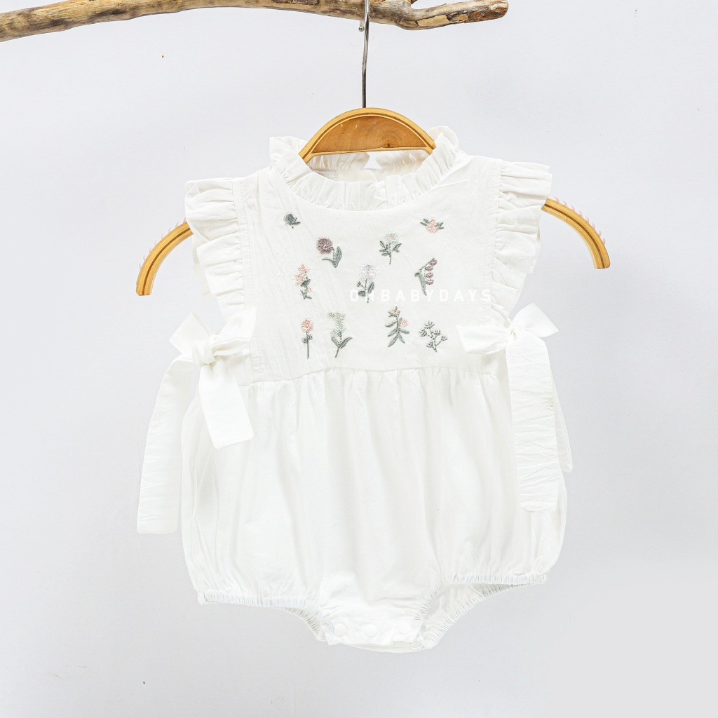 OHBABYDAYS | Jumper Romper Bayi | Flower Embroidery Romper