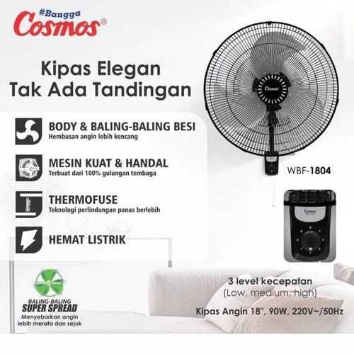 Kipas Angin Cosmos WBF-1804 18inch wallfan / Kipas angin dinding