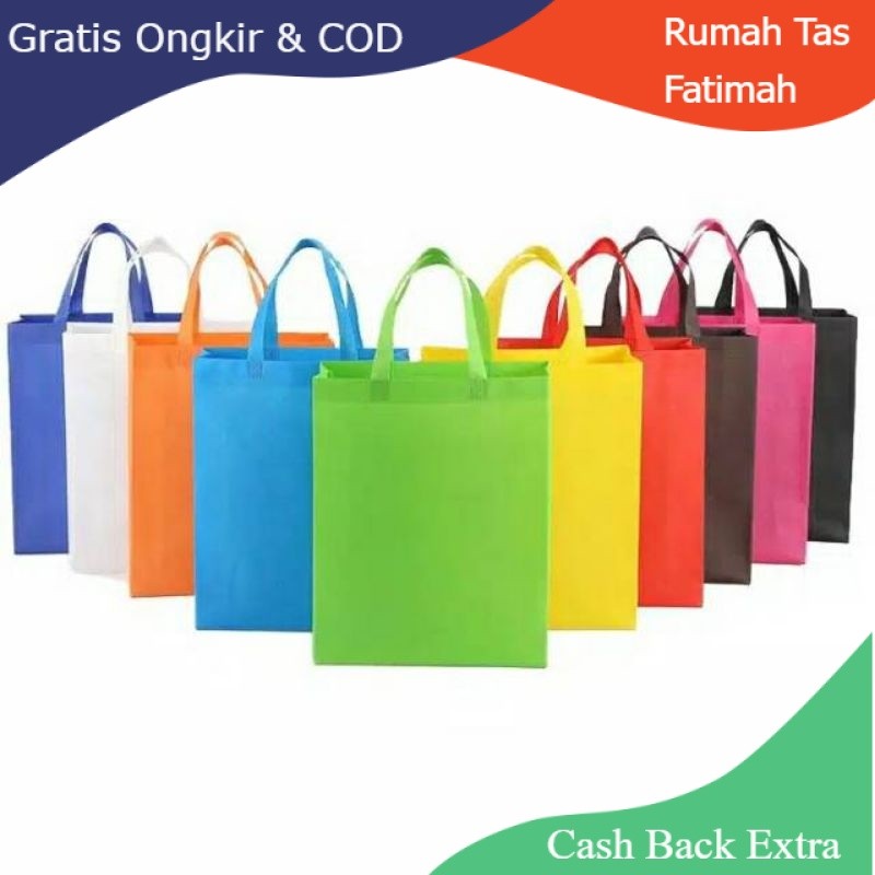 

Promo TAS SPUNBOND POLOS UKURAN 38X45X8 CM / TAS KAIN SPUNBOND JUMBO TAS SEMBAKO UKURAN BESAR / GOODIE BAG JUMBO By Rumah Tas Fatimah