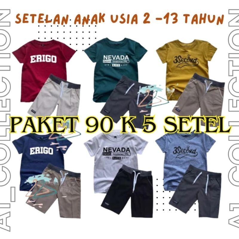CG69LG PROMO Setelan 90 ribu dapat 5 kaos + 5 celana