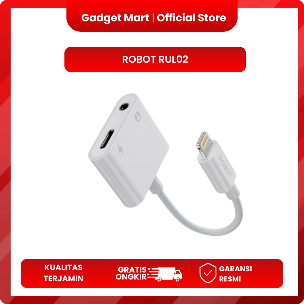 ROBOT CONVERTER RUL02 LIGHTNING TO JACK LIGHTNING / 3.5MM