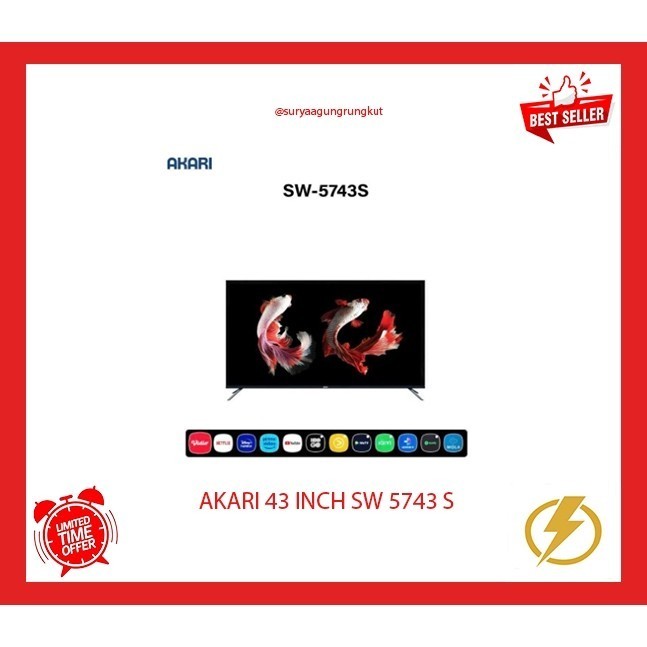 DIGITAL LED TV AKARI 43 INCH SMART ANDROID - SW 5743 S