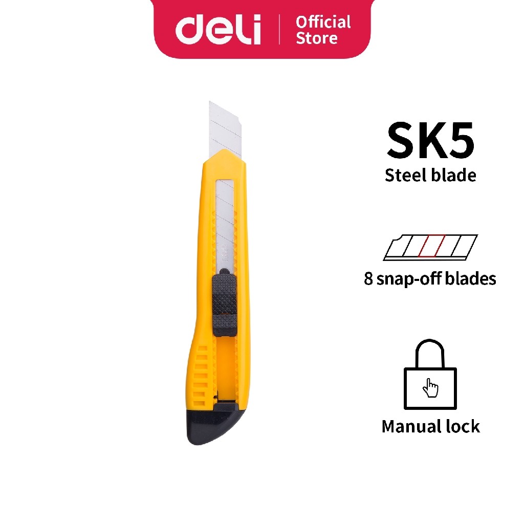 

Deli Cutter Besar - Mata pisau baja SK5 untuk memudahkan pemotongan dan aman E2003