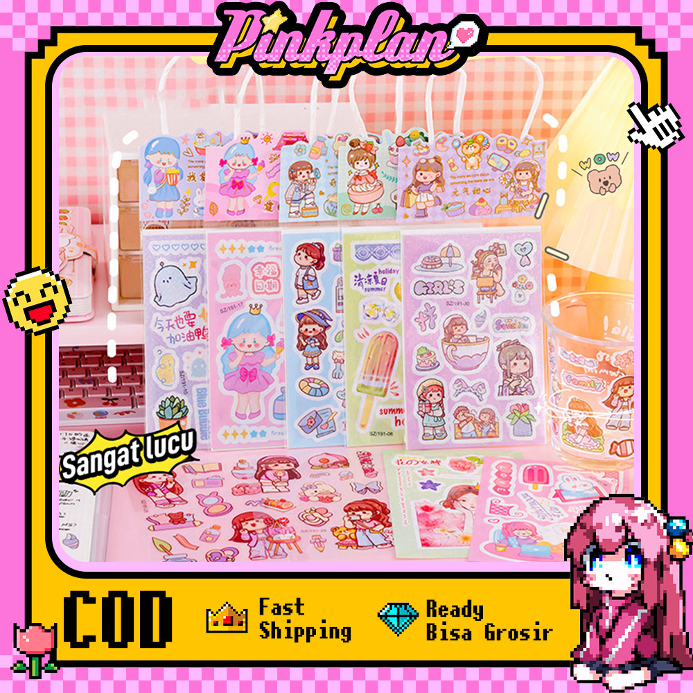 

Stiker Kartun 3D Gaya acak Boneka Aksesoris Kreatif dengan Tekstur Lembenin Bahan Resin Cocok untuk Mug Casing Telepon