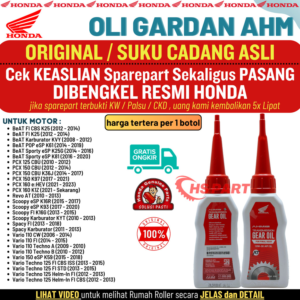 Oli Gardan Matic Metic Honda Original AHM